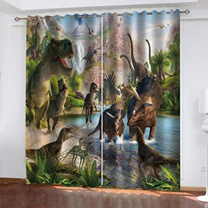 Rideaux Jurassic Park multicolore occultants 200x160 cm