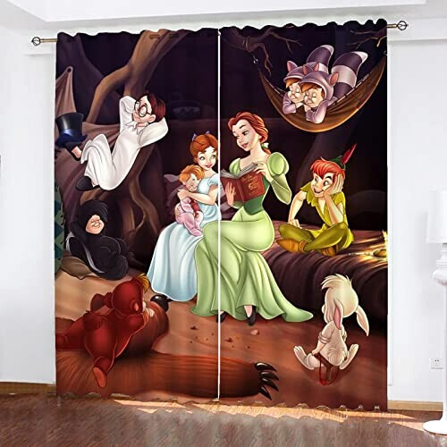 Rideaux Peter Pan occultants 100x140 cm