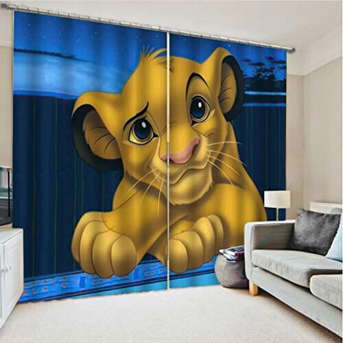 Rideaux Simba - Le roi lion - occultants 183x214 cm