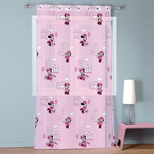 Rideaux Minnie rose 140x240 cm