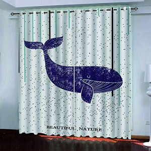 Rideaux Baleine style- occultants 2x132 cm