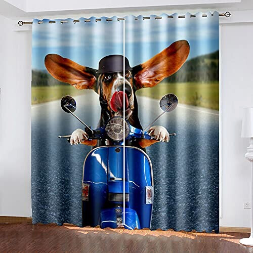 Rideaux Chien style- occultants 2x100 cm variant 0 