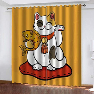 Rideaux Chat style a occultants 240x230 cm