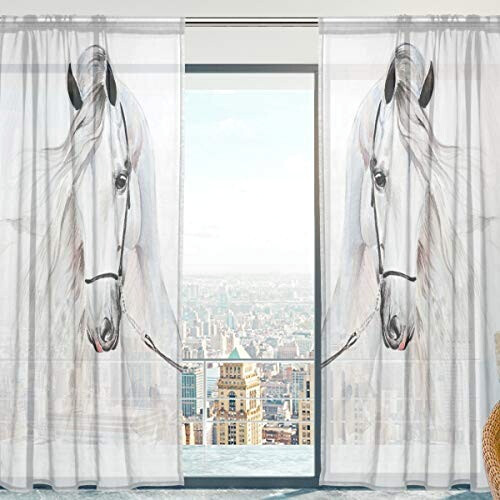 Rideaux Cheval couleur 140x213 cm