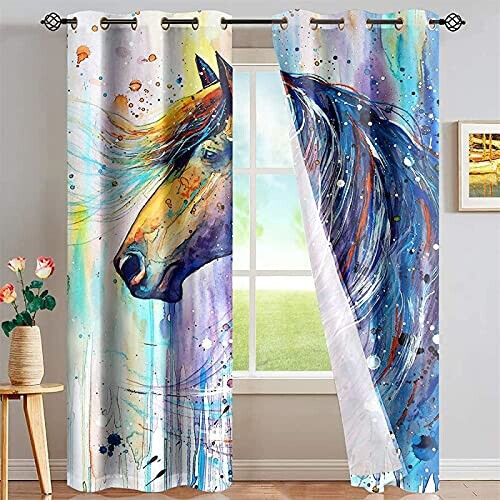 Rideaux Cheval a- occultants 2x117 cm variant 1 