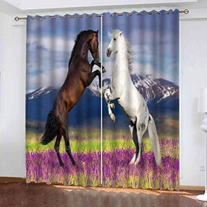 Rideaux Cheval occultants 150x166 cm