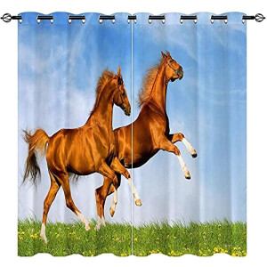 Rideaux Cheval a- occultants 2x70 cm