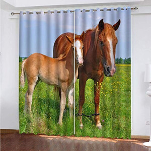 Rideaux Cheval occultants 234x138 cm