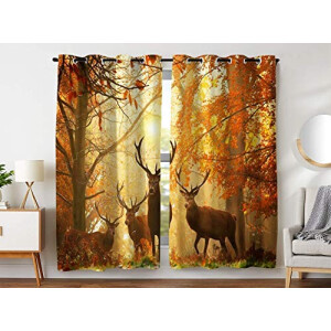Rideaux Cerf multicolore 245x140 cm