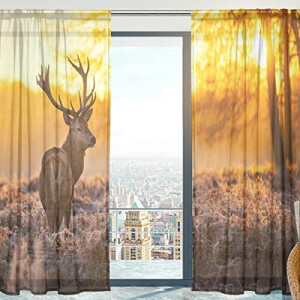Rideaux Cerf multicolore 140x198 cm