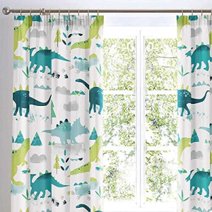 Rideaux Dinosaure multicolore 168x183 cm