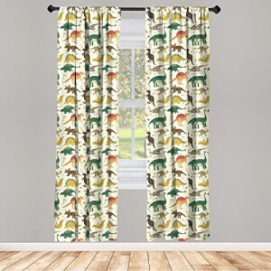 Rideaux Dinosaure multicolore 150x245 cm