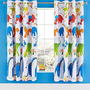 Rideaux Dinosaure couleuré occultants 168x183 cm
