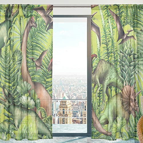Rideaux Dinosaure multicolore 140x213 cm