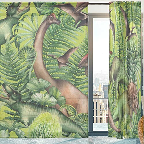 Rideaux Dinosaure multicolore 140x213 cm variant 0 