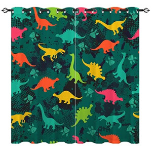 Rideaux Dinosaure multi . occultants 117x137 cm
