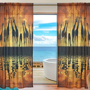 Rideaux Girafe multicolore 140x198 cm