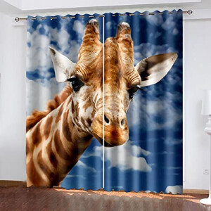 Rideaux Girafe multi- occultants 2x140 cm