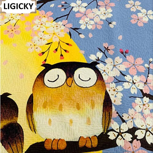 Rideaux Hibou bleu 85x150 cm variant 3 