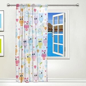 Rideaux Hibou multicolore