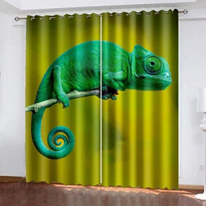 Rideaux Lézard vert occultants 140x175 cm