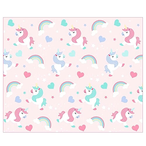 Rideaux Licorne rose variant 1 