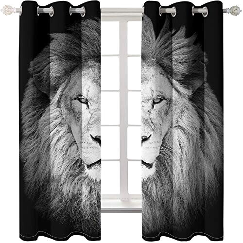 Rideaux Lion motif- occultants 200x160 cm variant 3 