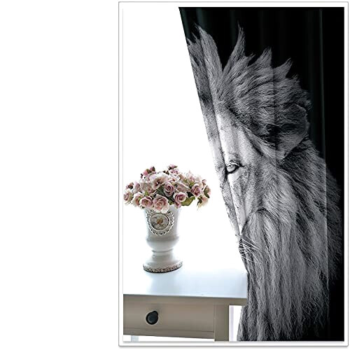 Rideaux Lion motif- occultants 200x160 cm variant 6 