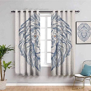 Rideaux Lion abc- occultants 2x75 cm