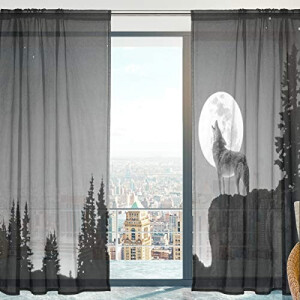 Rideaux Loup multicolore 140x198 cm