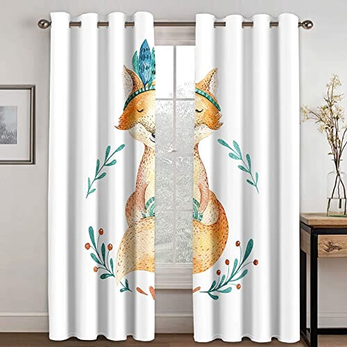 Rideaux Renard motif- occultants 100x140 cm