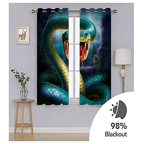 Rideaux Serpent occultants 150x166 cm variant 3 