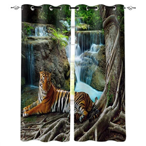Rideaux Tigre a- occultants 2x140 cm
