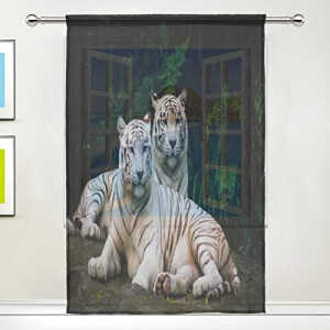 Rideaux Tigre multicolore 137x198.1 cm