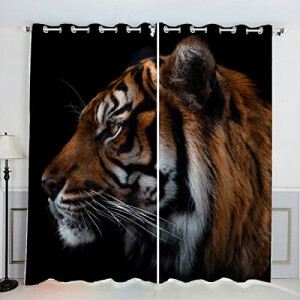 Rideaux Tigre couleur occultants 2x117 cm