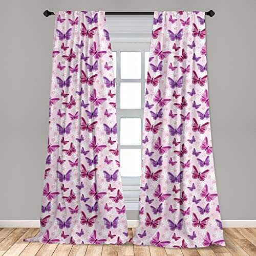 Rideaux Papillon rose-mauve 150x225 cm variant 0 