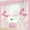 Rideaux Rose - Fleur - 150x145 cm - miniature