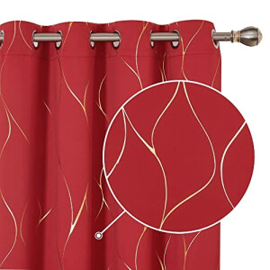 Rideaux rouge vif occultants 117x229 cm