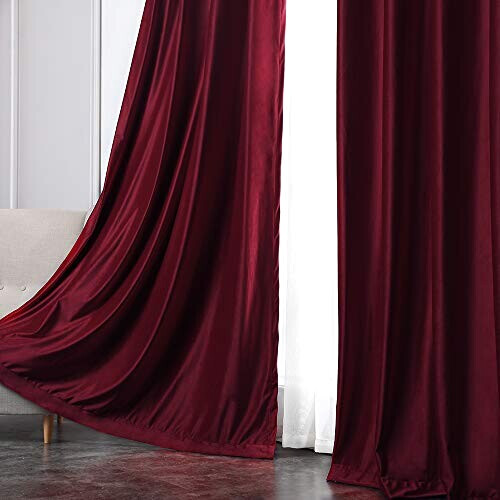 Rideaux rouge bordeaux 140x260 cm variant 1 