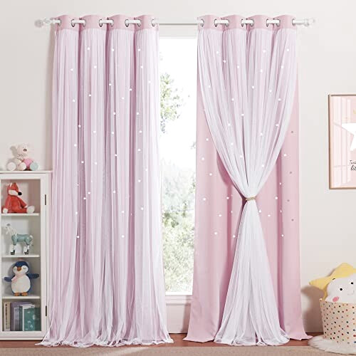 Rideaux rose clair occultants