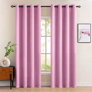 Rideaux rose occultants 140x225 cm