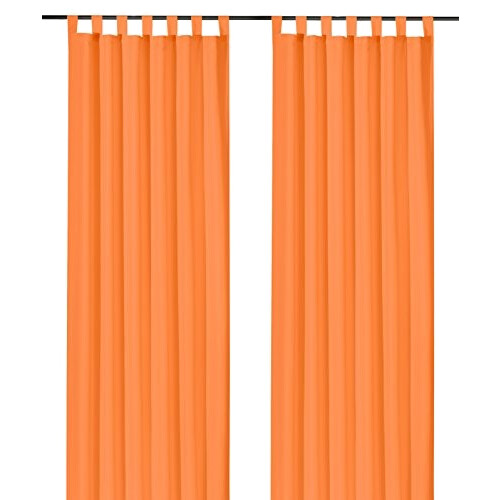 Rideaux orange 245x140 cm