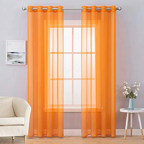 Rideaux orange 140x245 cm