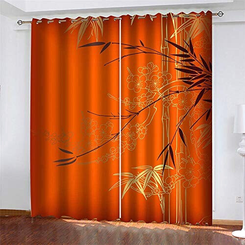 Rideaux orange occultants 220x215 cm variant 0 