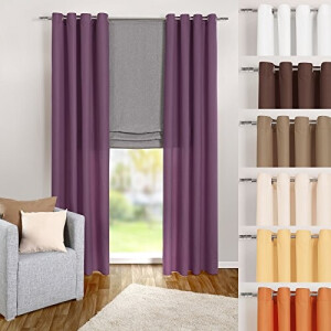 Rideaux violet lilas 245x140 cm