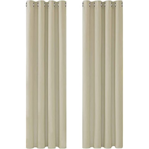 Rideaux beige foncé occultants 135x240 cm