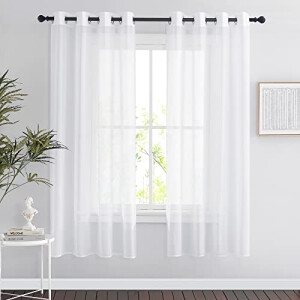 Rideaux Transparent blanc