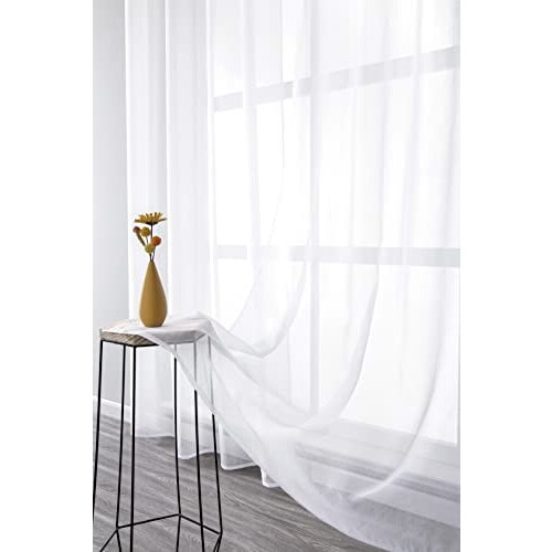 Rideaux Transparent blanc 140x137 cm variant 2 