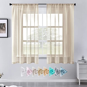 Rideaux Transparent beige 140x145 cm