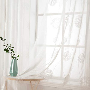 Rideaux Transparent blanc 140x145 cm